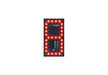 art.0430-1260 FAV.A504 elec. board, digit �8�, RED LEDs, H.9cm